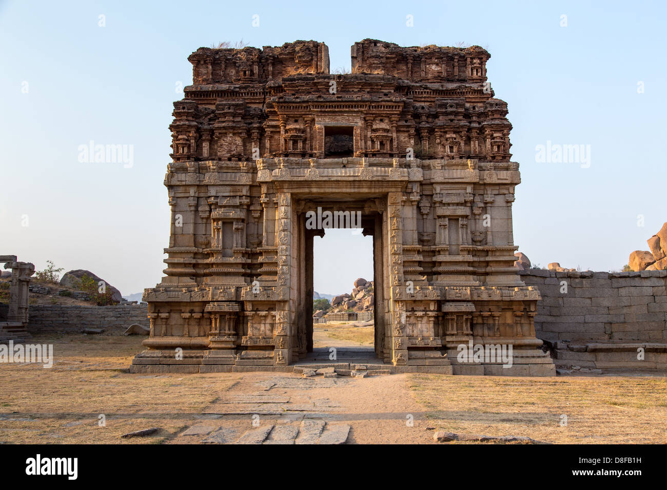 Achyutaraya Temple, Ruins of Hampi, India Stock Photo