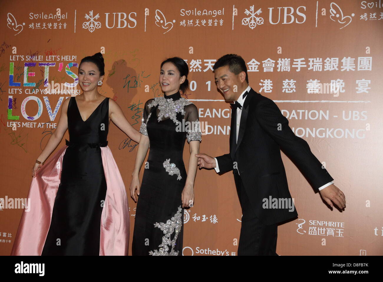 Carina Lau and Faye Wong attended Smileangel Foundation-UBS Gala Dinner in Hong Kong, China on Monday May 27, 2013. Stock Photo