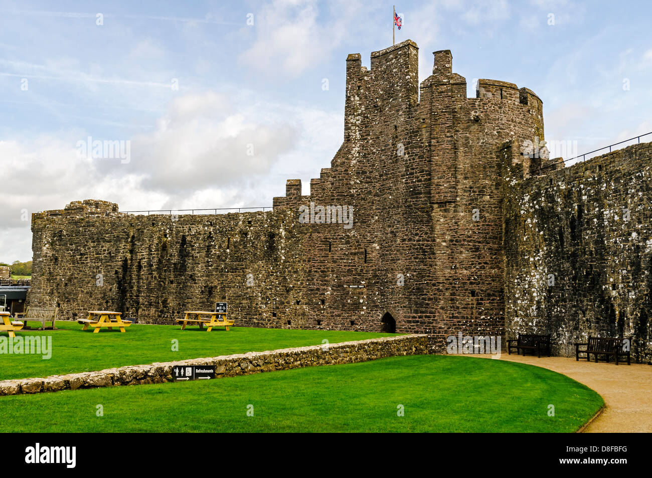 The formidable tower and battlements of Northgate Bastion attached to