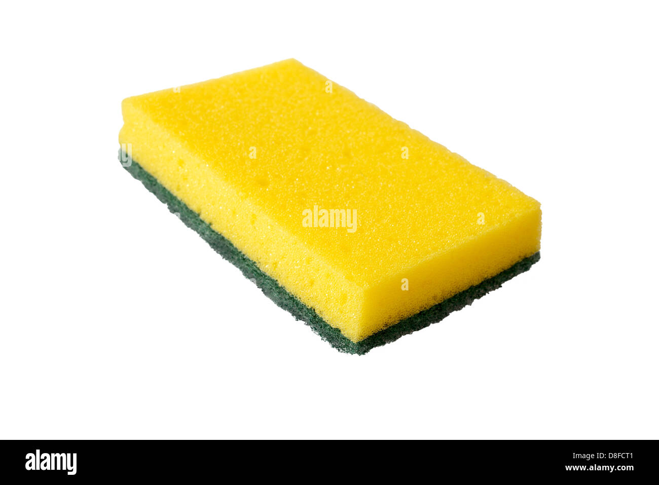 double sided abrasive sponge isolated on white background Stock Photo