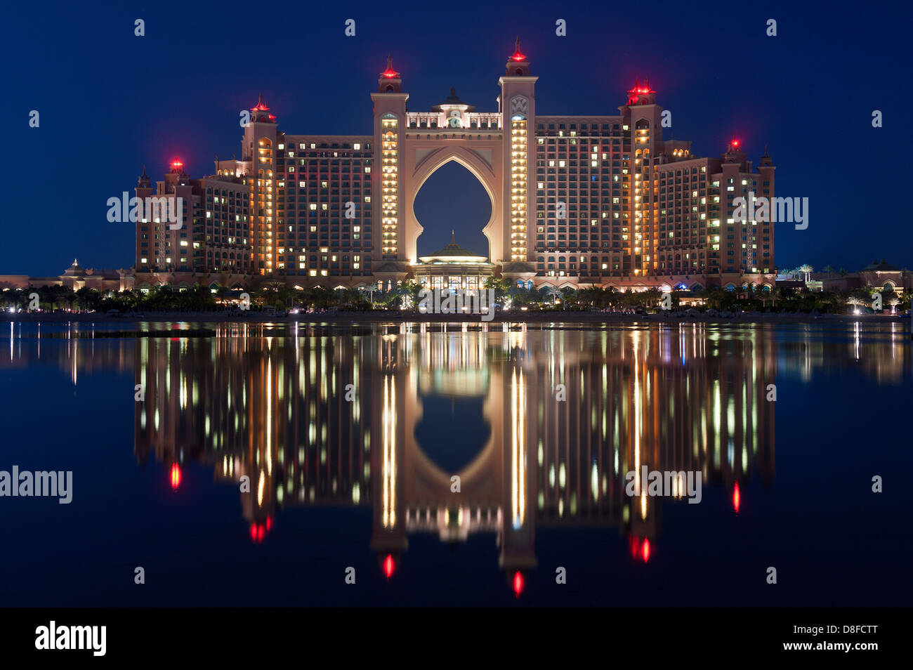 Atlantis Hotel on The Palm Jumeirah, UAE Stock Photo