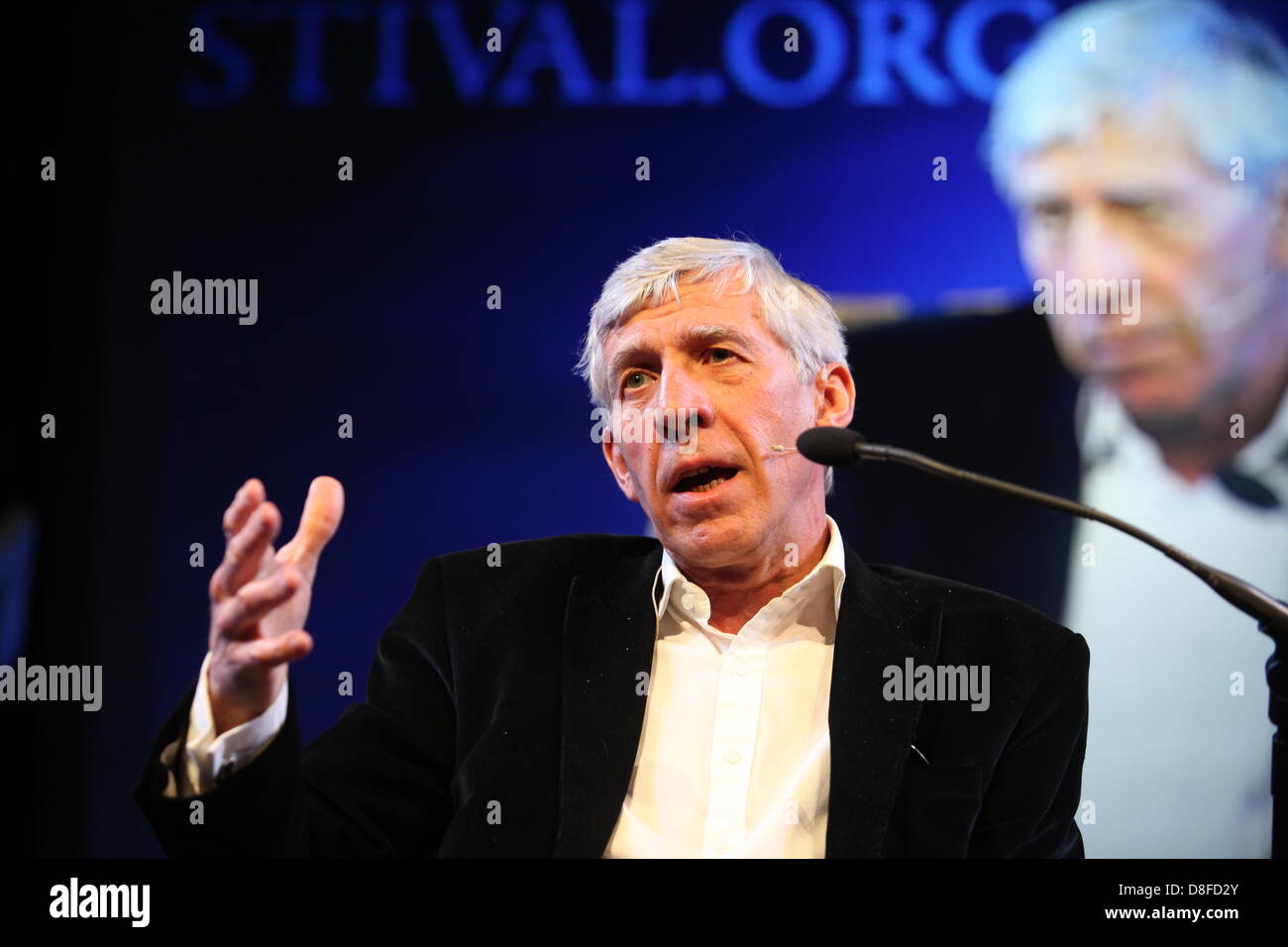 Former foreign Secretary, Jack Straw talks to Peter Florence at the