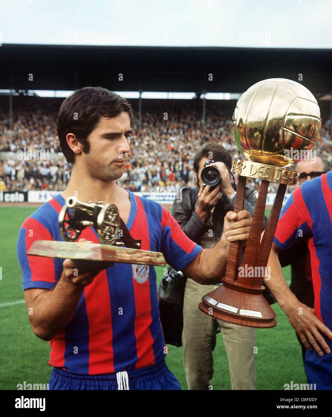 German national player Gerd Müller is soccer player and goal scorer of the year in 1969. Stock Photo