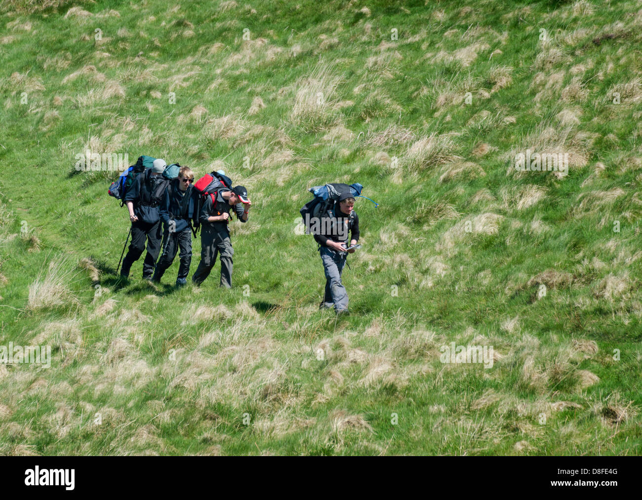 Young Trekkers Stock Photo