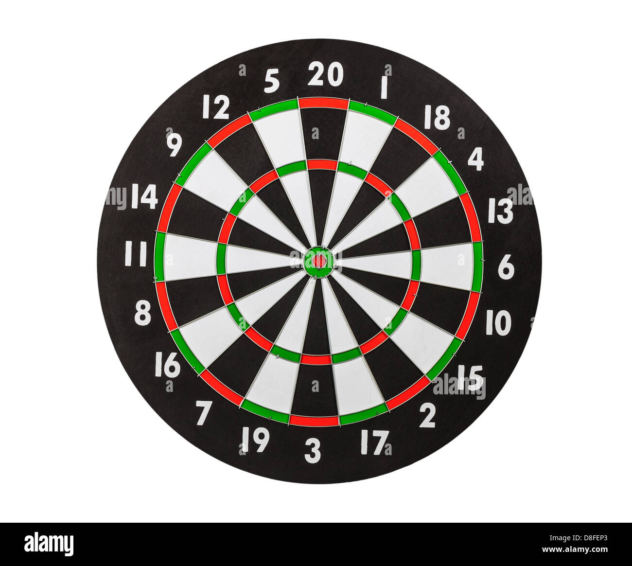 Dart board isolated on white. Stock Photo