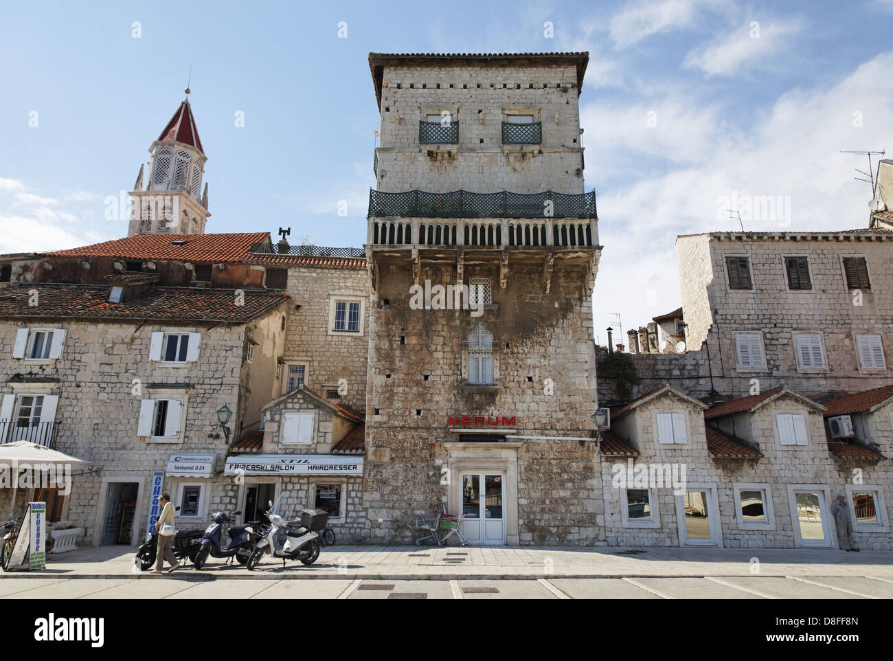 Croatia, Dalmatia, Trogir, UNESCO; Vitturi Tower, Kroatien, Dalmatien, Trogir, UNESCO Welterbe; Vitturi Turm Stock Photo
