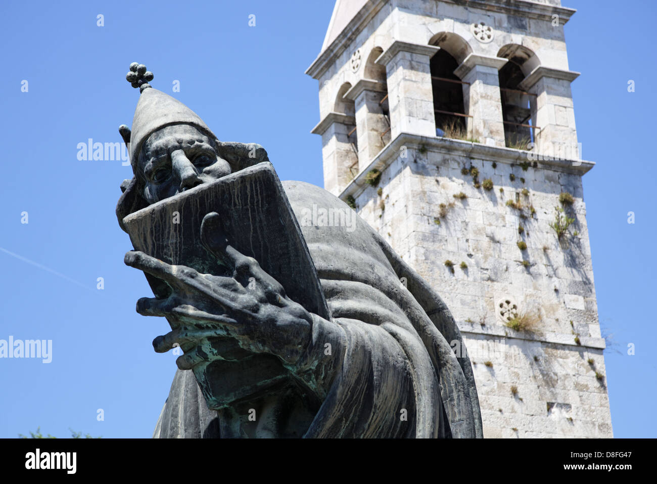 Croatia, Dalmatia, Split, Historical Complex, UNESCO; Grugur Nin Statue, Kroatien, Dalmatien, Split, Historical Complex, UNESCO Stock Photo