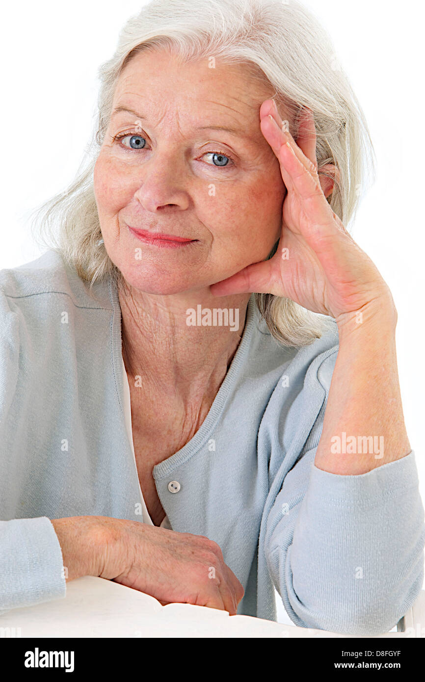 PORTRAIT OF 65 YR OLD WOMAN Stock Photo Alamy