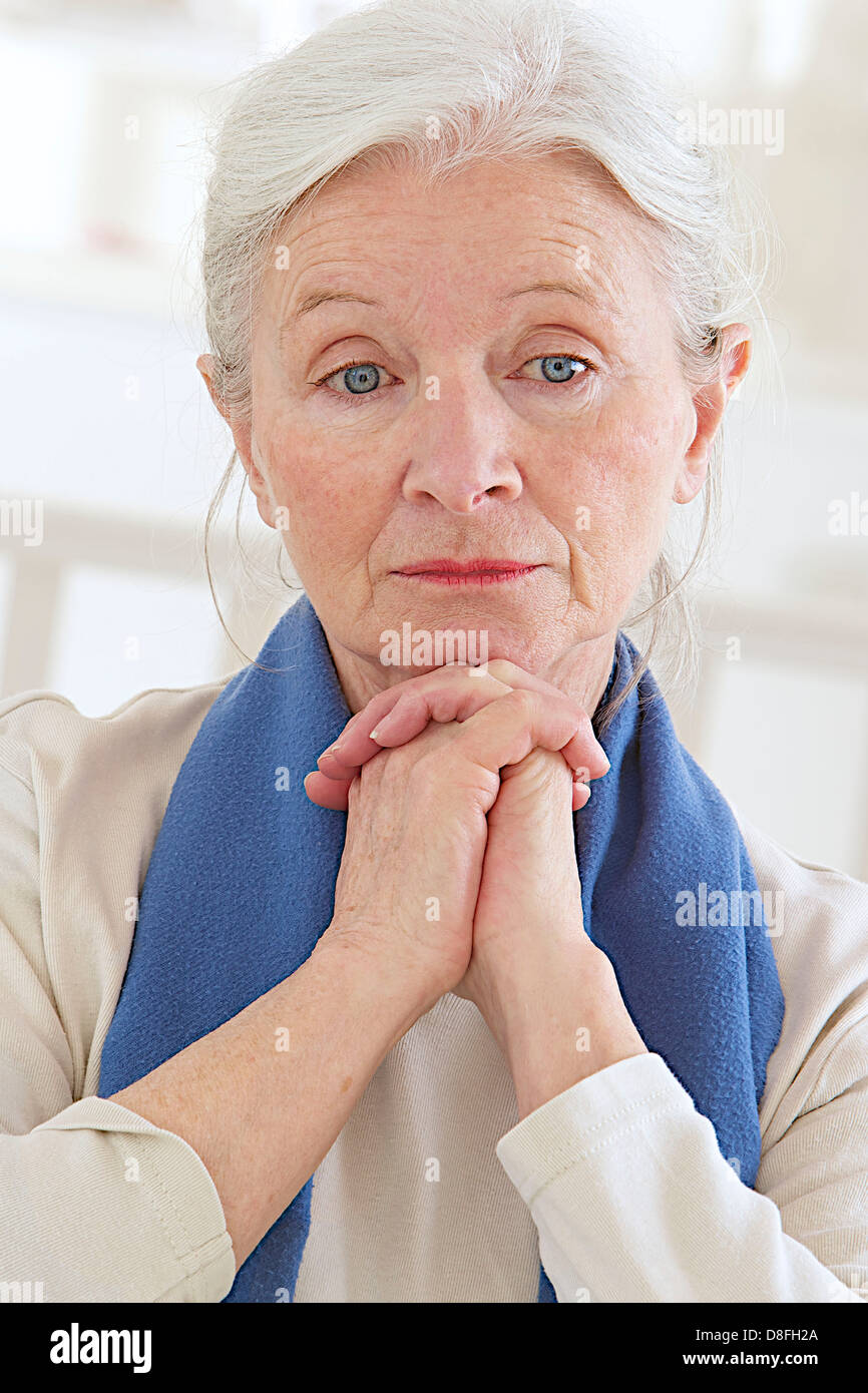 PORTRAIT OF 65 YR OLD WOMAN Stock Photo Alamy