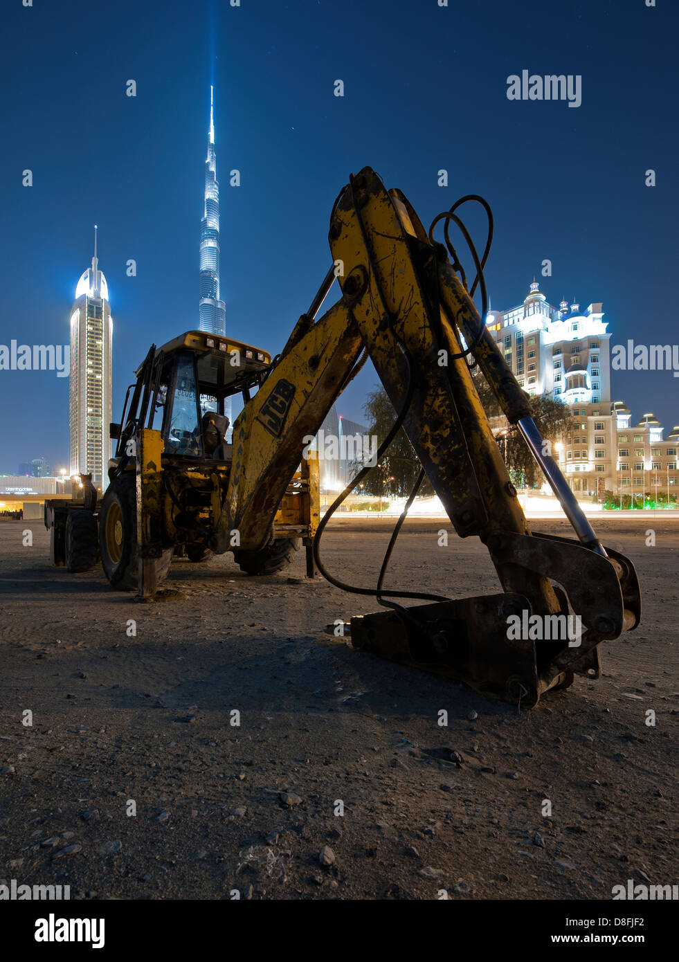 Excavator at night hires stock photography and images Alamy