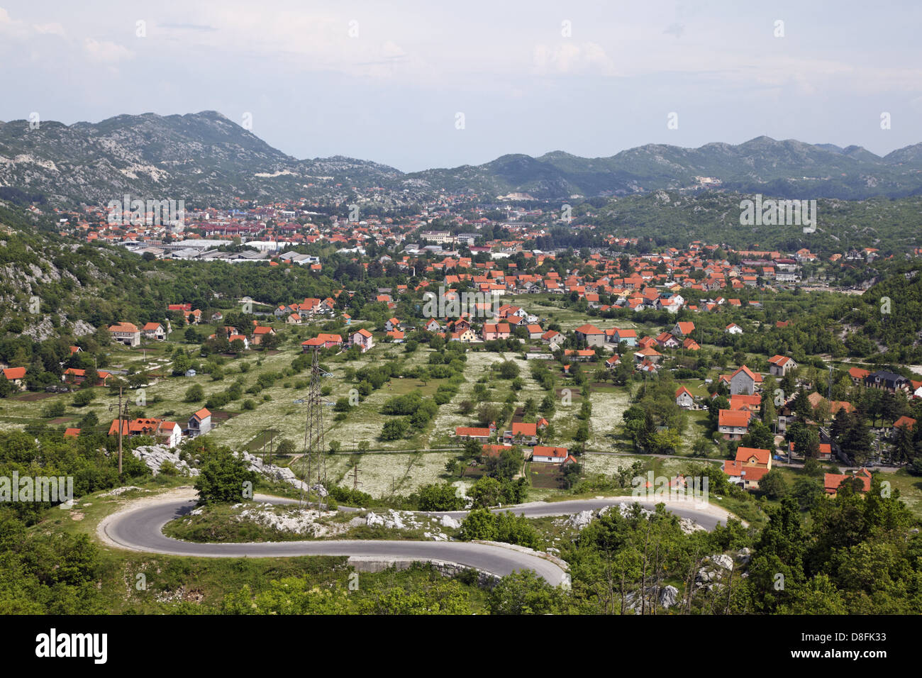Montenegro, Cetinje; view from the Mausoleum of Danilo I, Montenegro, Cetinje; Blick vom Mausoleum Danilo I Stock Photo
