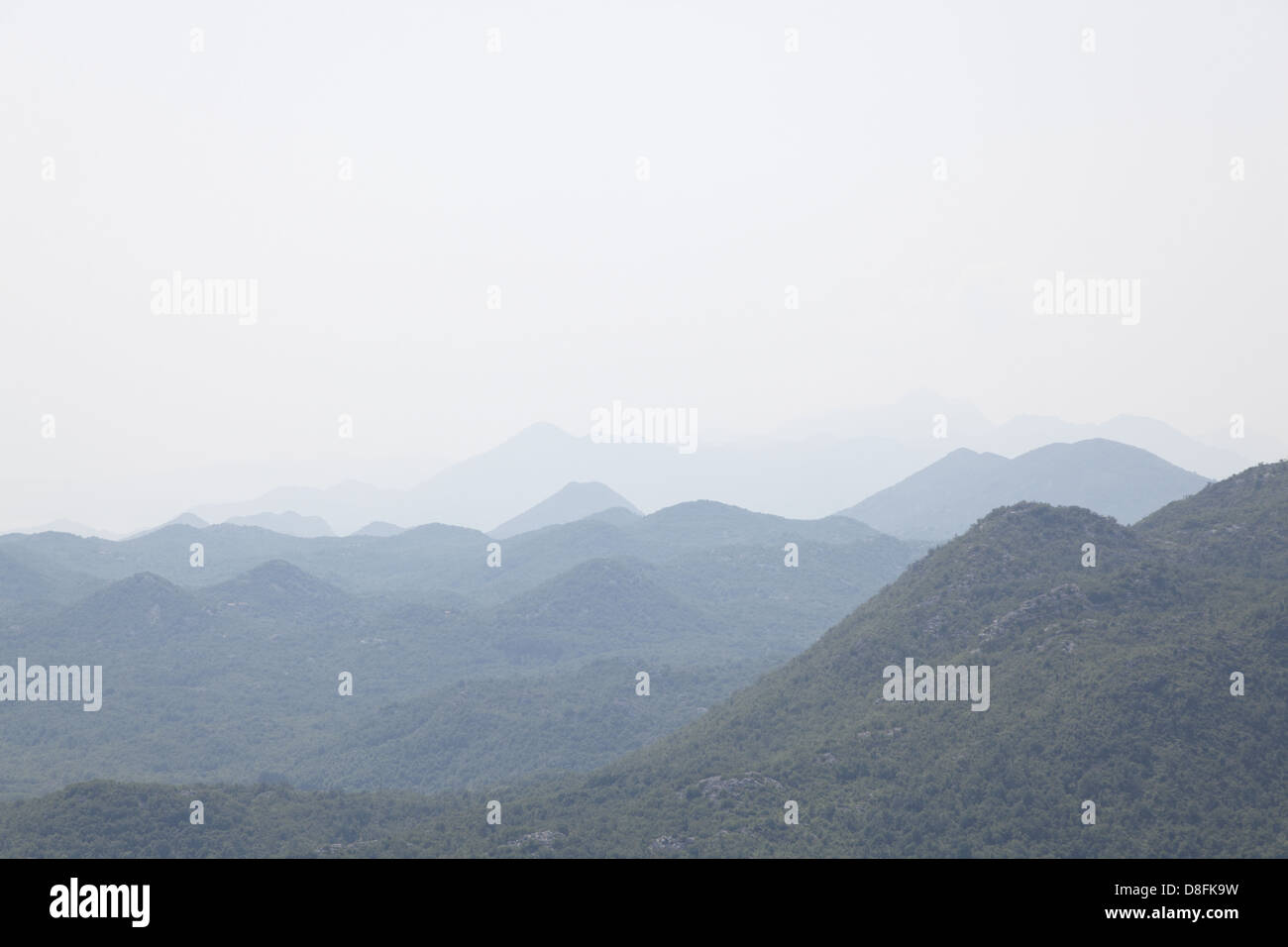 Montenegro, near Cetinje; distant mountains, Montenegro, nahe Cetinje; ferne Berge Stock Photo
