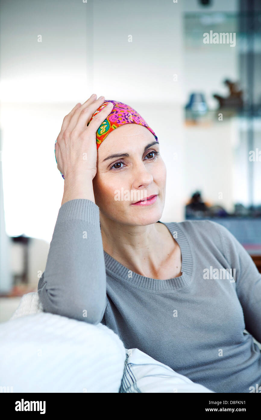 CANCER, WOMAN Stock Photo