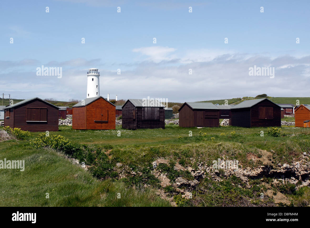 Portland Bill Dorset Uk Beach Huts And The Old 18th Century