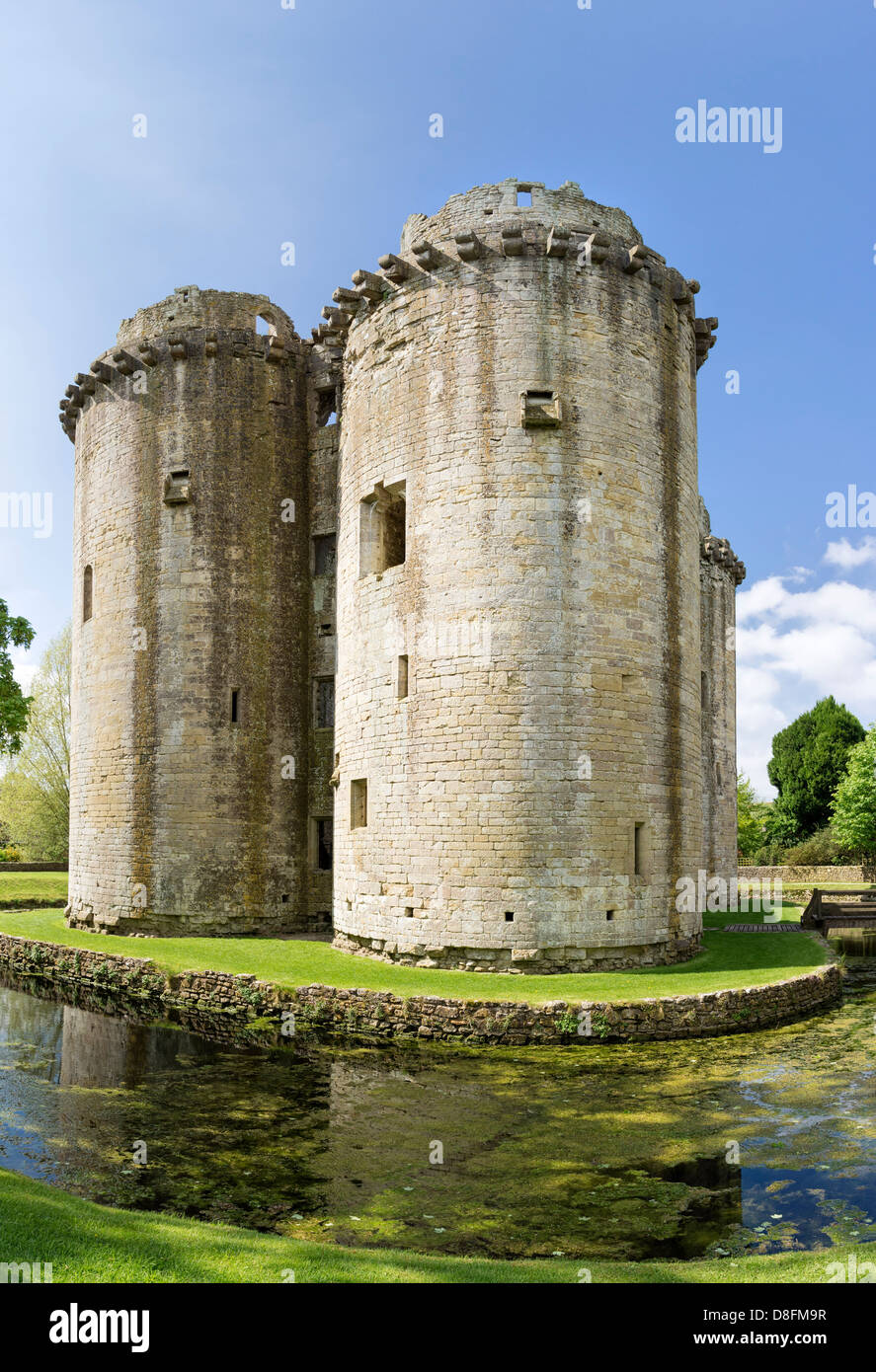 Ruined castle, Nunney Castle ruins, Somerset, England, UK Stock Photo