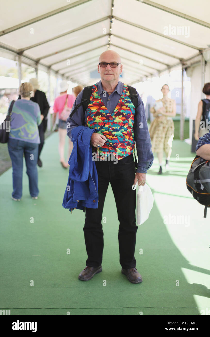 Portraits of the most stylish festival goers at this years 2013 Hay Literary Festival, Powys, Wales, UK Stock Photo