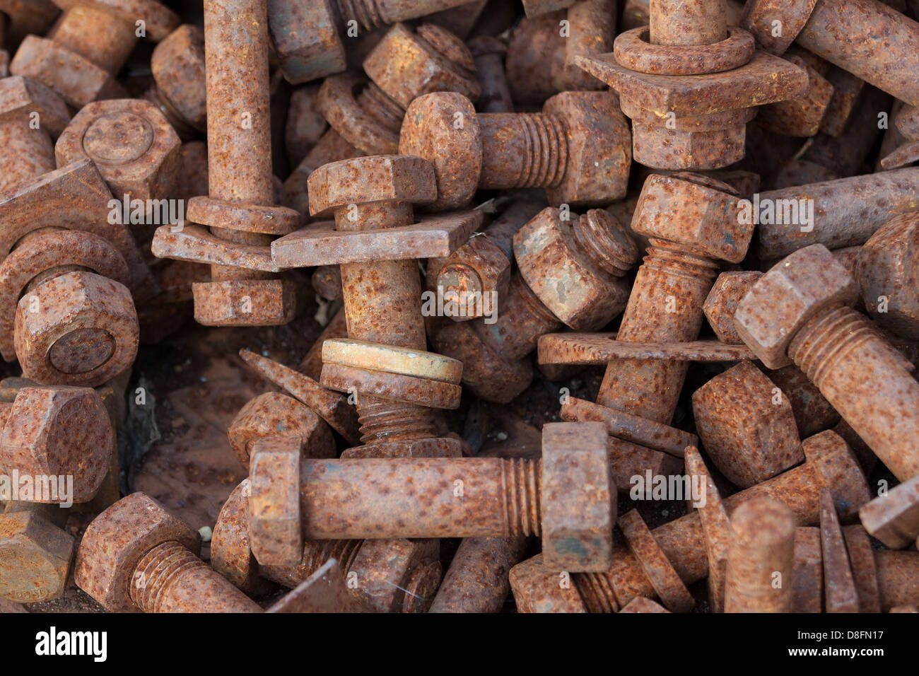 rust screws Stock Photo
