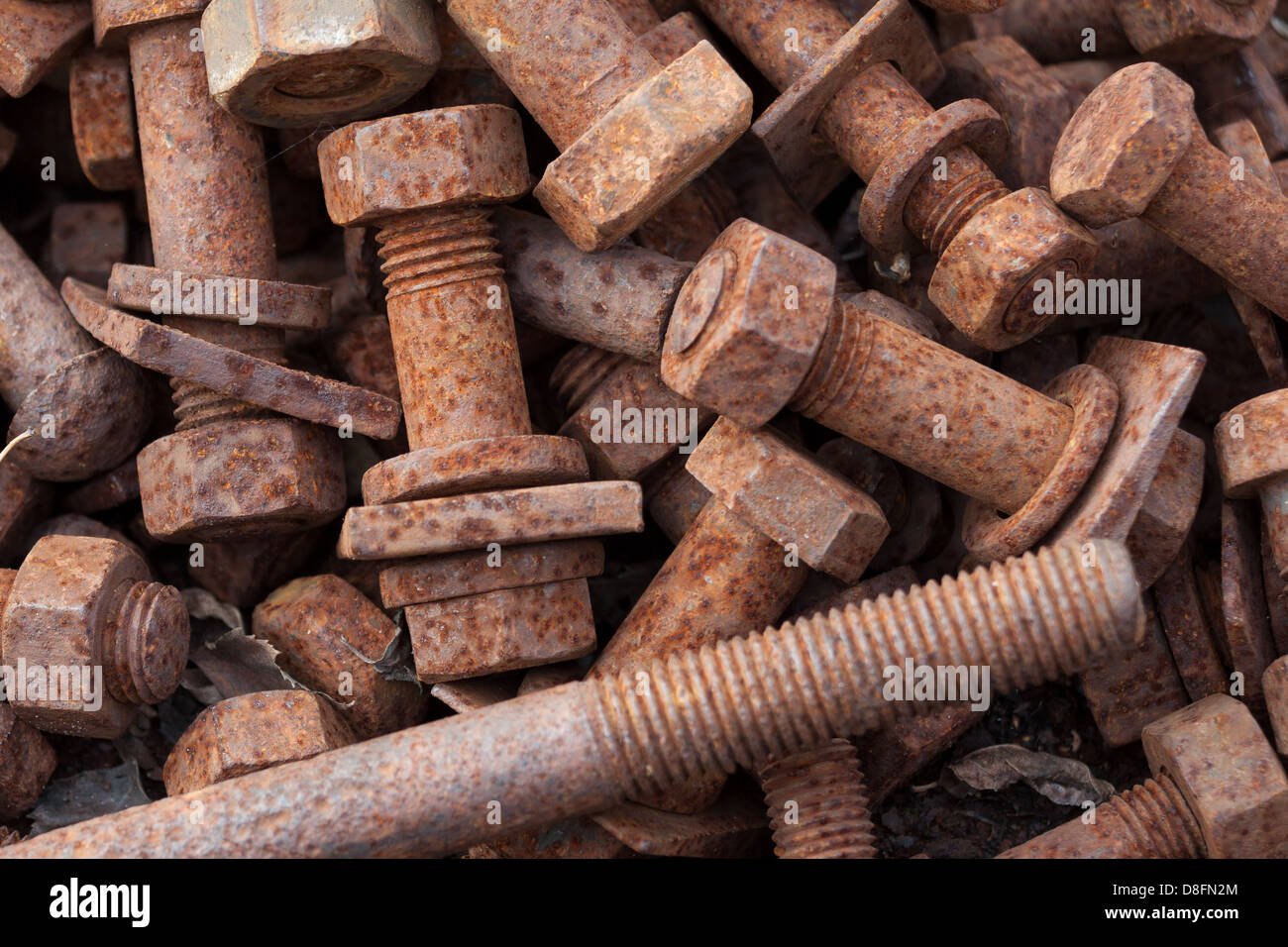 Bolts and nuts Stock Photo