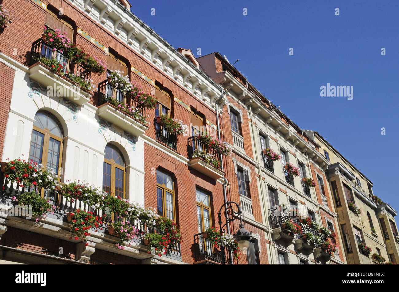 facades of houses Stock Photo