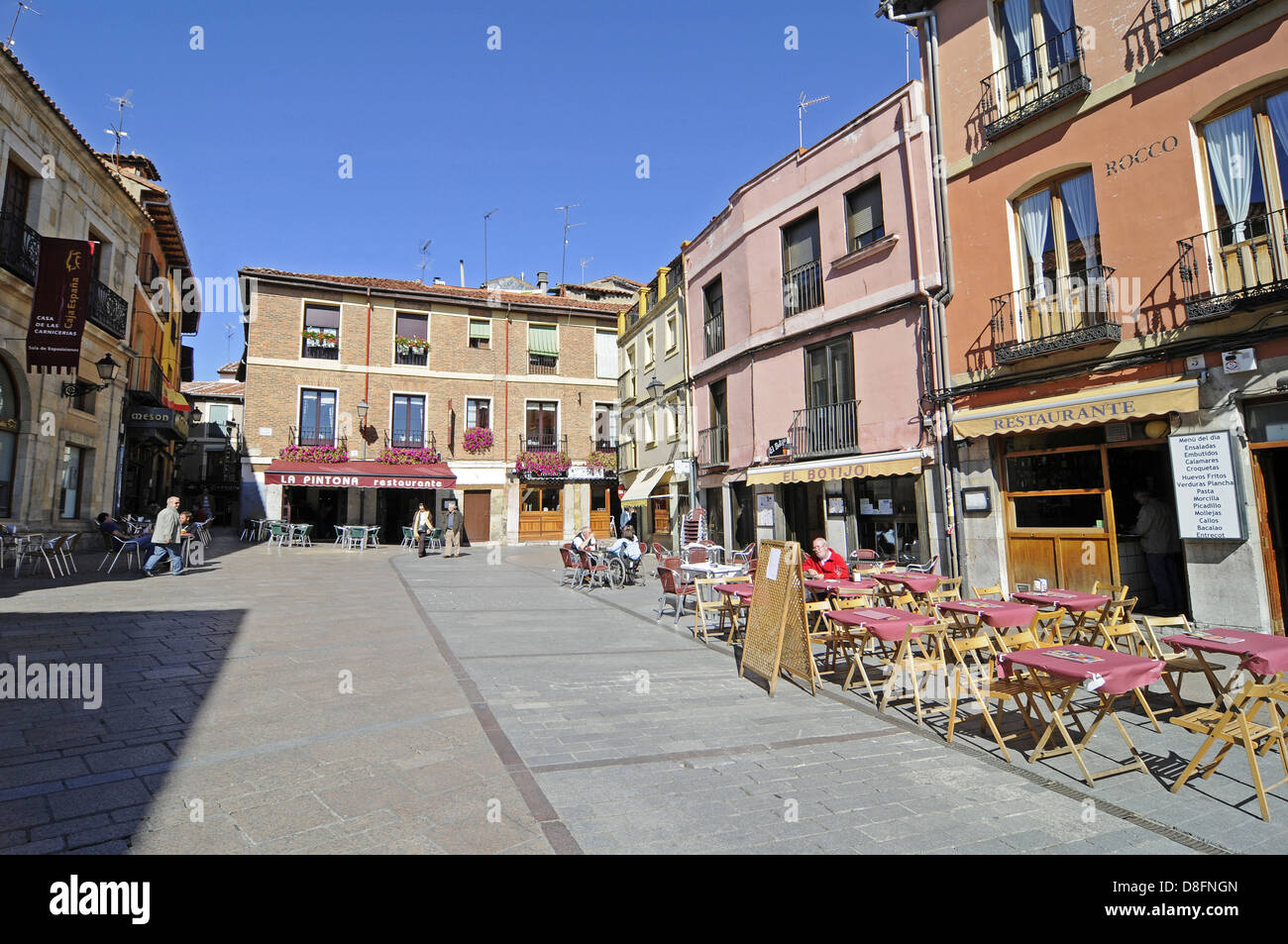 sidewalk cafe Stock Photo