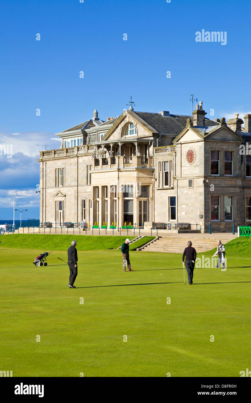 The Royal and Ancient Golf Club of St Andrews golf course and club house St Andrews Fife Scotland UK GB EU Europe Stock Photo