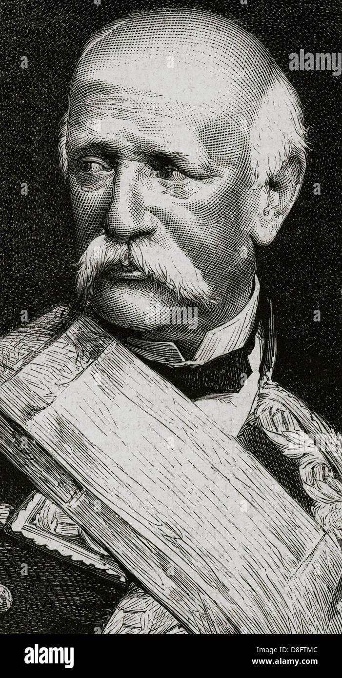 Fernando Fernandez de Cordova y Valcarcel, 2nd Marquis of Mendigorría (1809-1883). Spanish military and politician. Portrait. Stock Photo