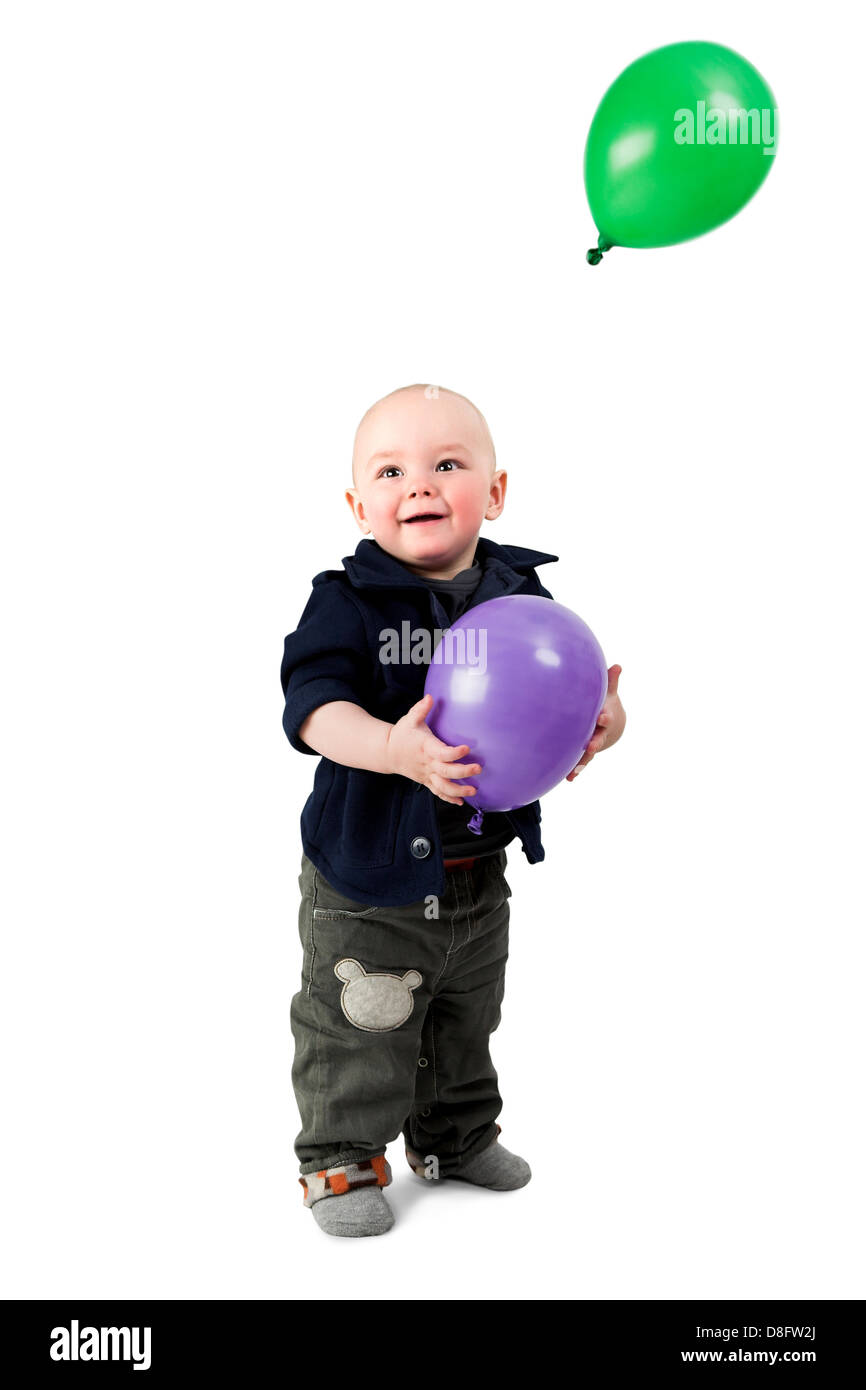 boy with balloon Stock Photo - Alamy