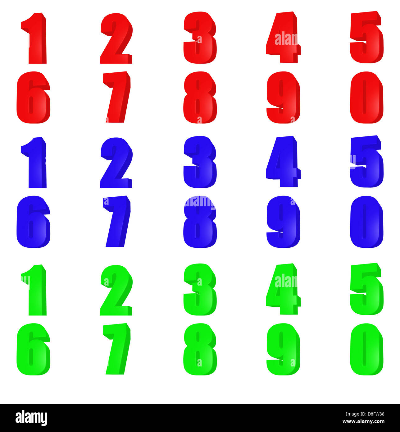 Number 3d hi-res stock photography and images - Alamy