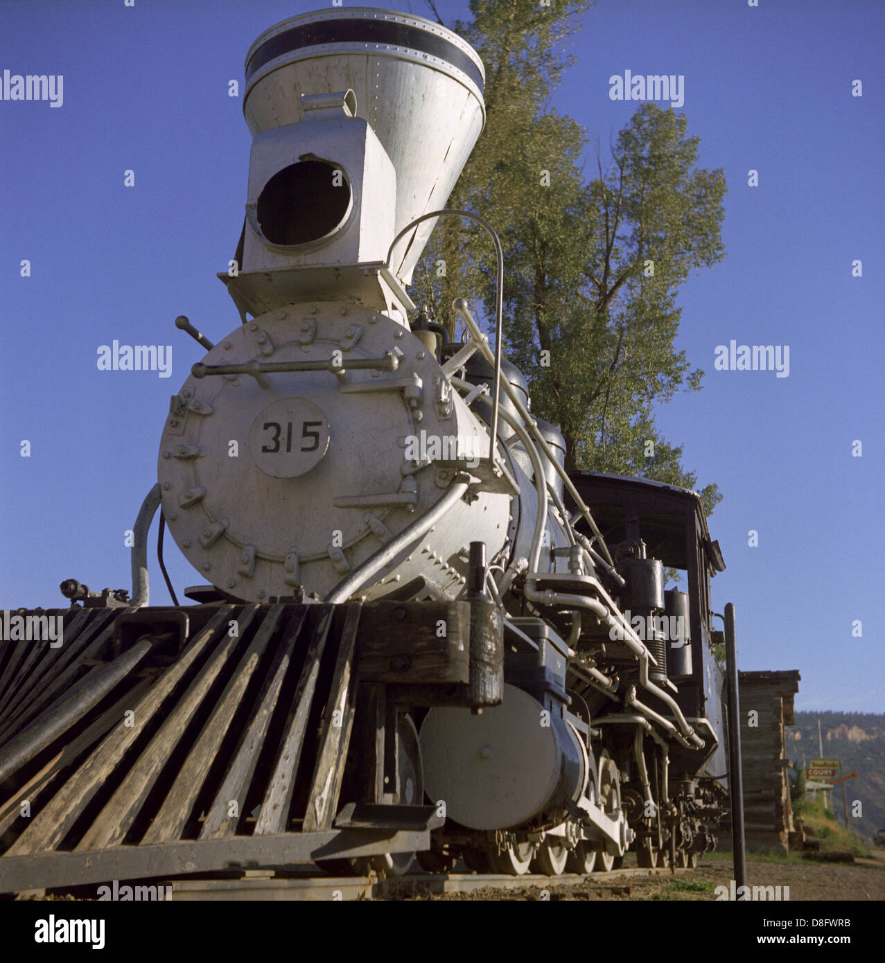 D&RGW Baldwin engine 315, a 2-8-0, Consolidation on display at Durango, CO 6108 66007 Stock Photo