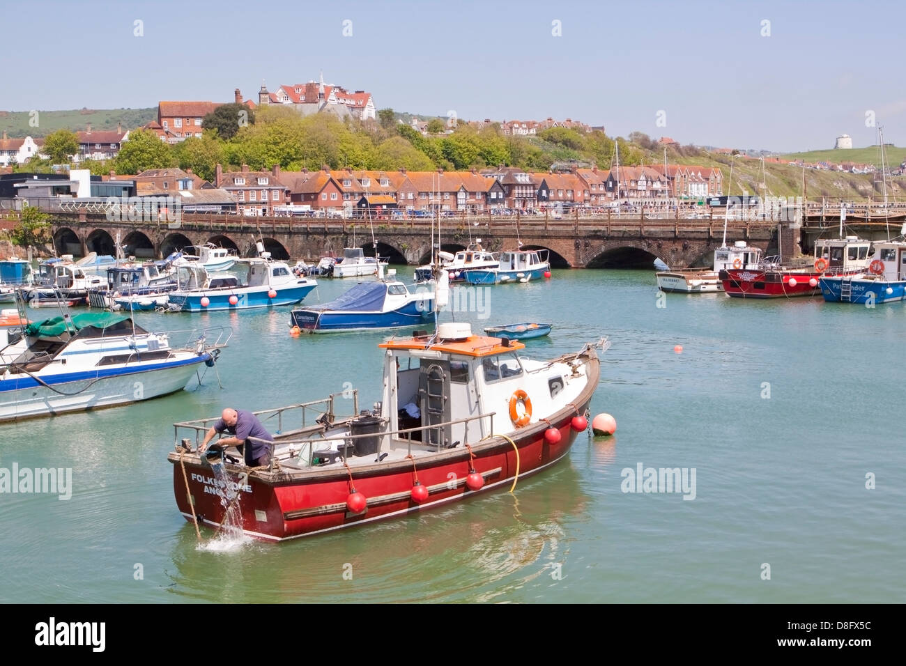 Folkestone Harbour Kent Stock Photo Alamy