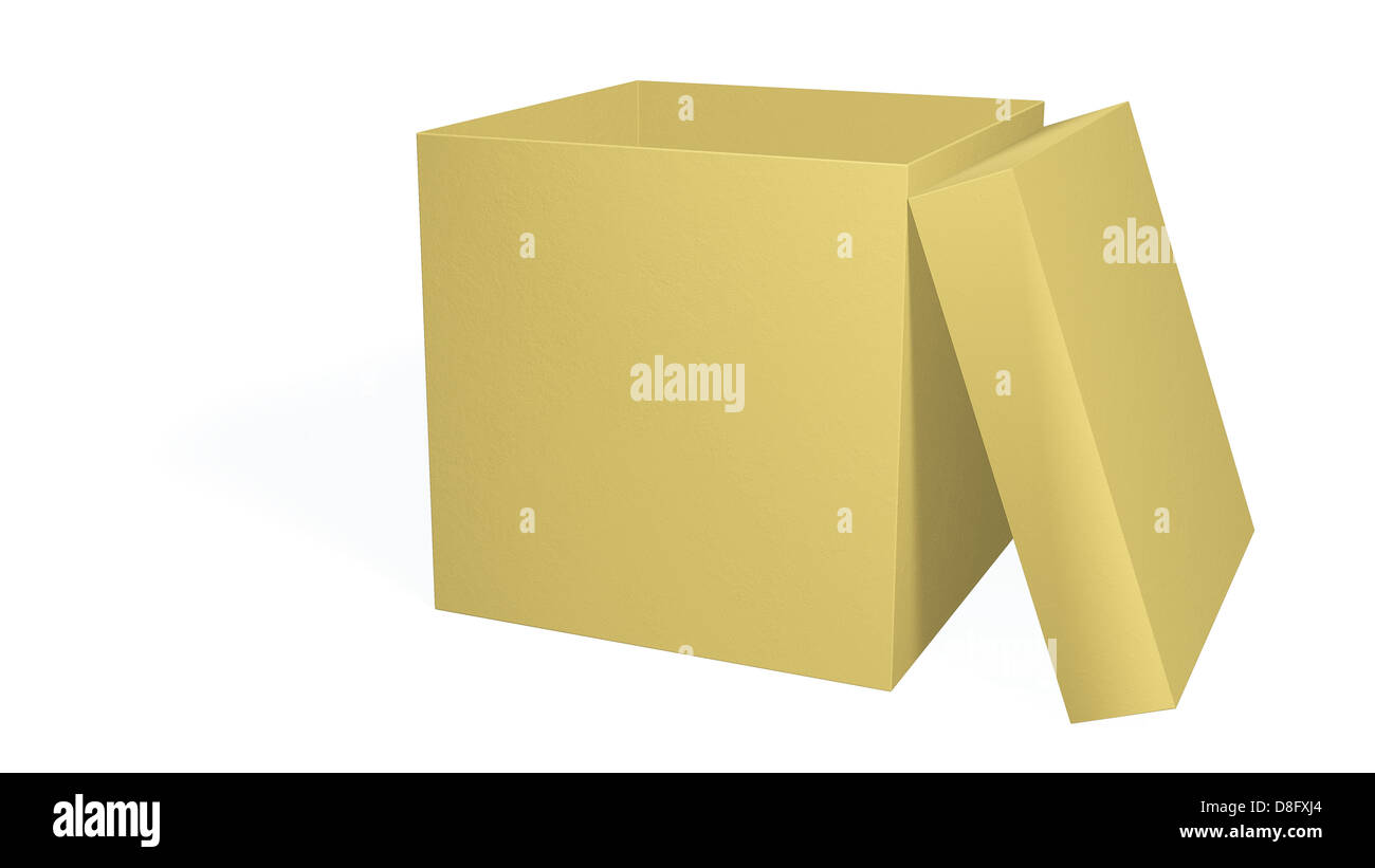 Empty boxes with an open cover Stock Photo Alamy