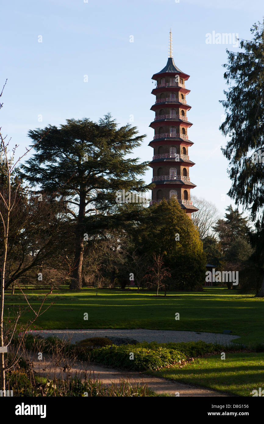 Pagoda Royal Botanic Gardens Kew London England Stock Photo