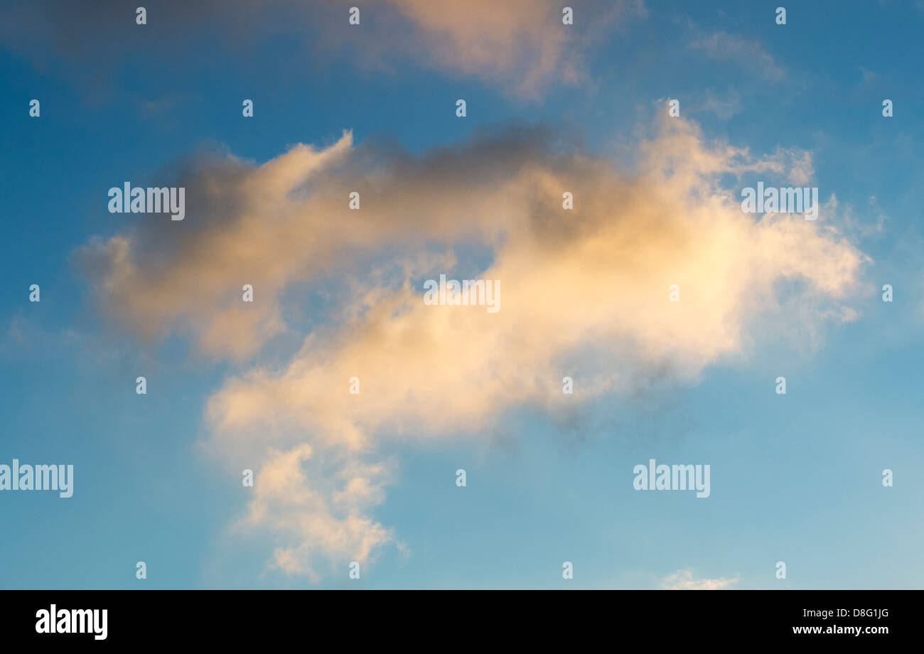 Altocumulus clouds. Blue cloudy sky Stock Photo