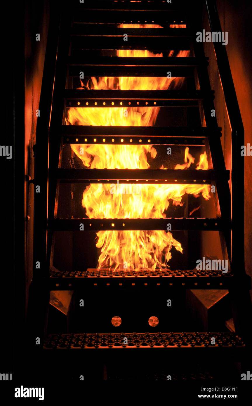 fire stairs Stock Photo