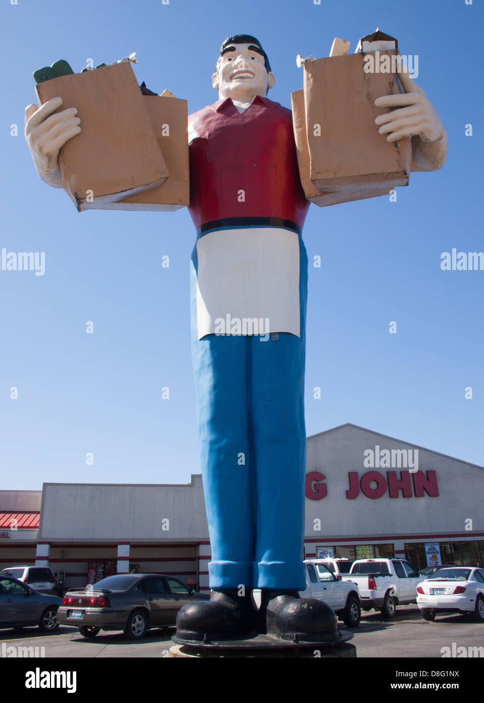 Big John Giant Statue at a supermarket in Metropolis Illinois Stock
