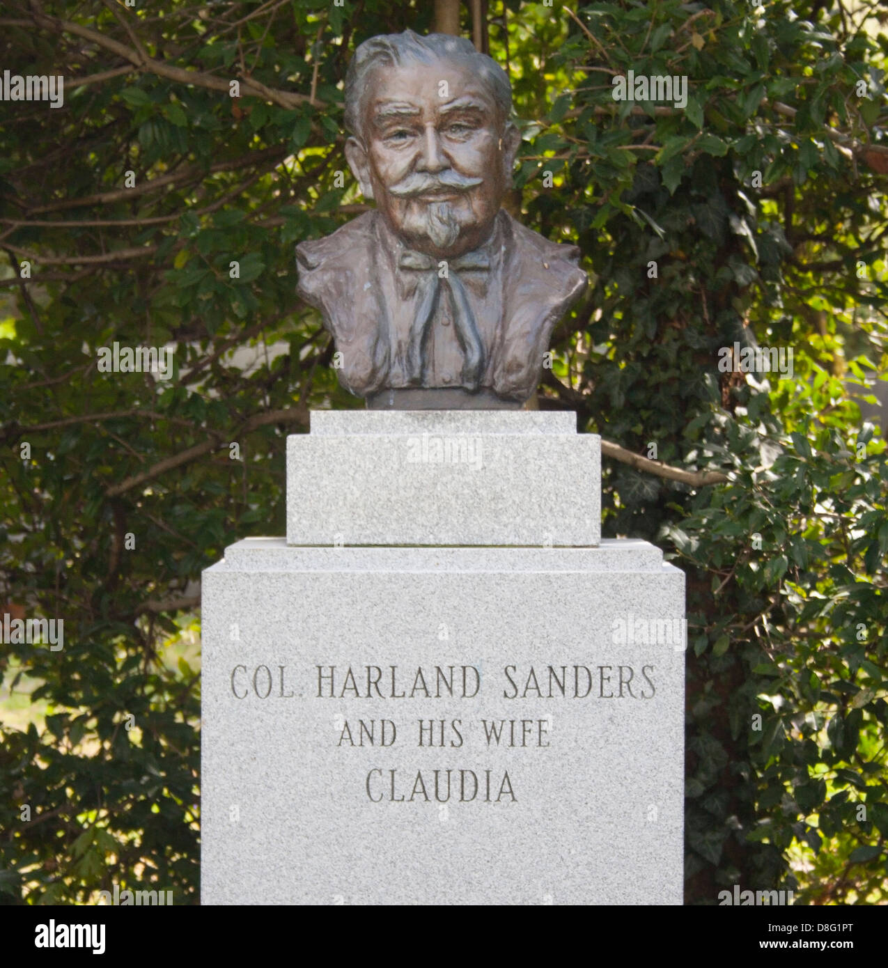 Colonel Harland Sanders Grave in Cave Hill Cemetery Louisville Kentucky Stock Photo