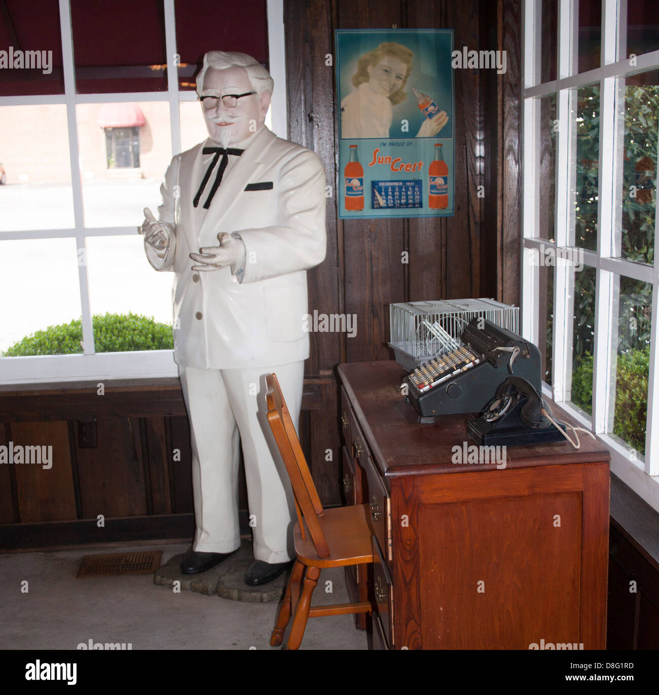 Colonel Harland Sanders Cafe and Museum in Corbin Kentucky Stock Photo
