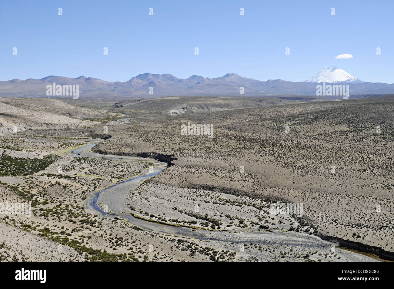 Dry river bed Stock Photo