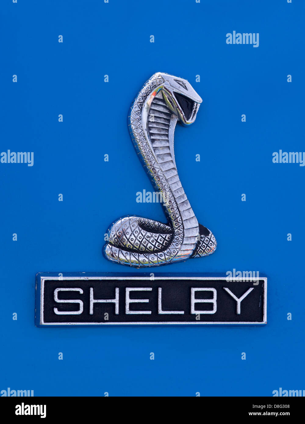 Badge on a Shelby Cobra Stock Photo