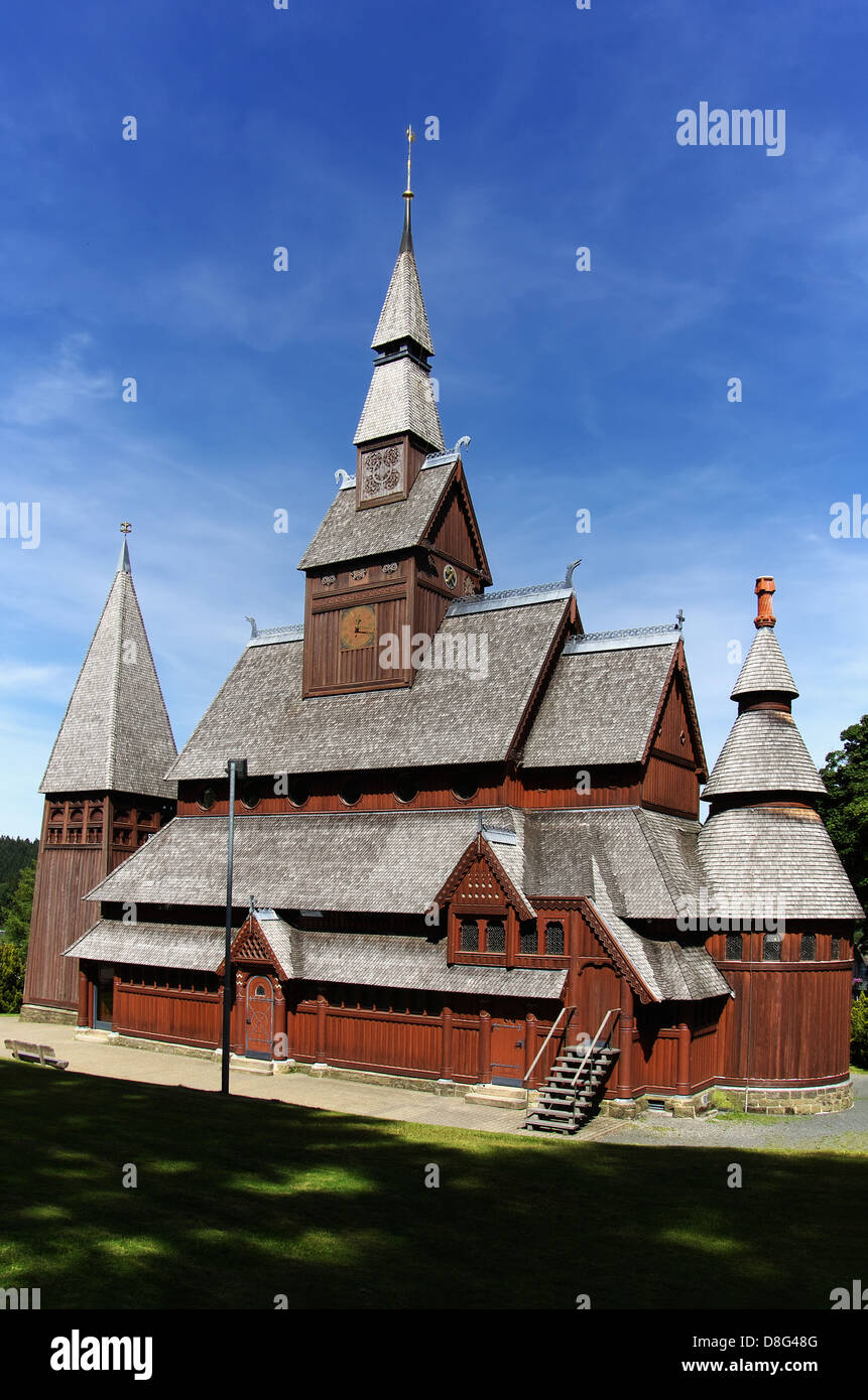 Stave church Stock Photo