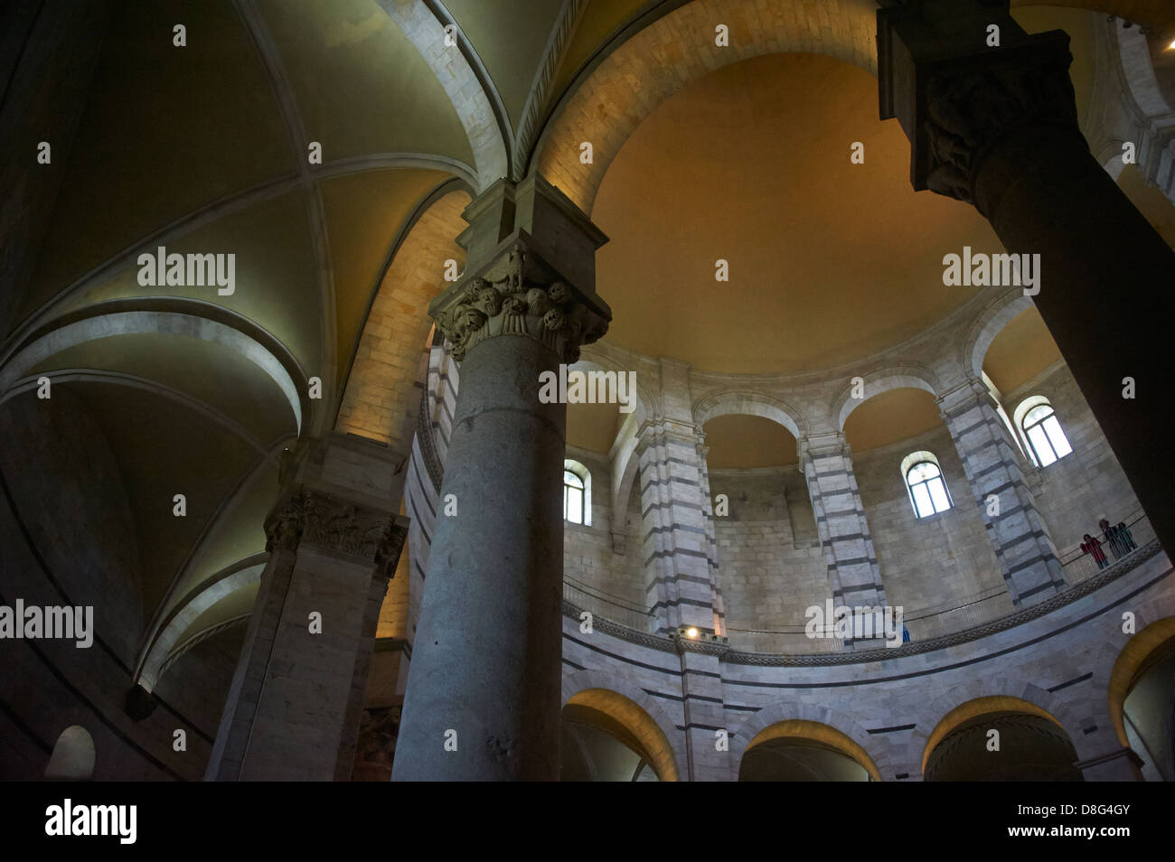Interior of the The Pisa Baptistry of St. John Battistero di San ...