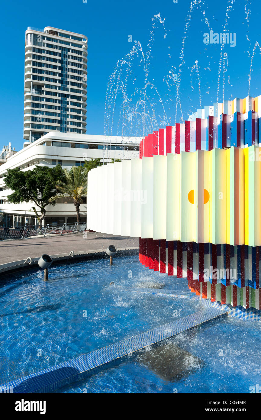 Israel, Tel Aviv - Dizengoff square fountain Stock Photo