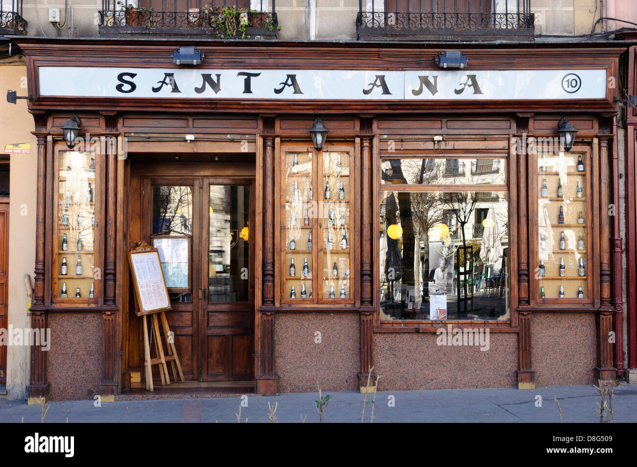Santa Ana restaurant, Santa Ana district, Madrid, Spain Stock Photo