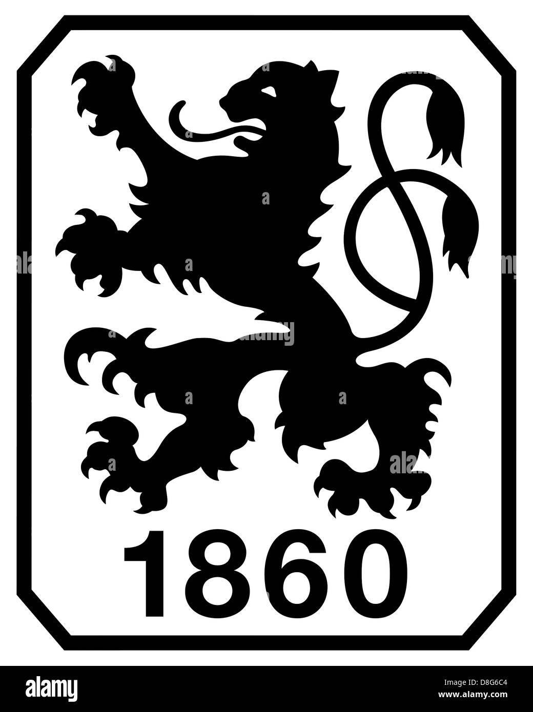 Logo of German football team TSV 1860 Munich. Stock Photo
