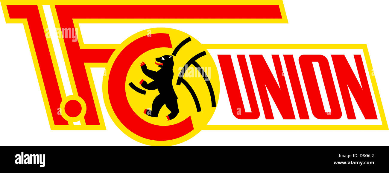 Logo of German football team 1st FC Union Berlin. Stock Photo