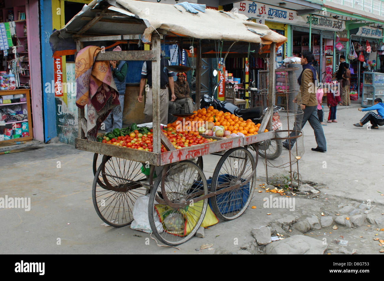 fruit. Mixed fruit for sale in street in Nepal Stock Photo Alamy