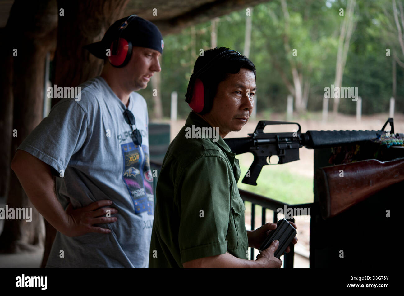 Firing range at the Cu Chi Tunnel complex tourist area, Ho Chi Minh