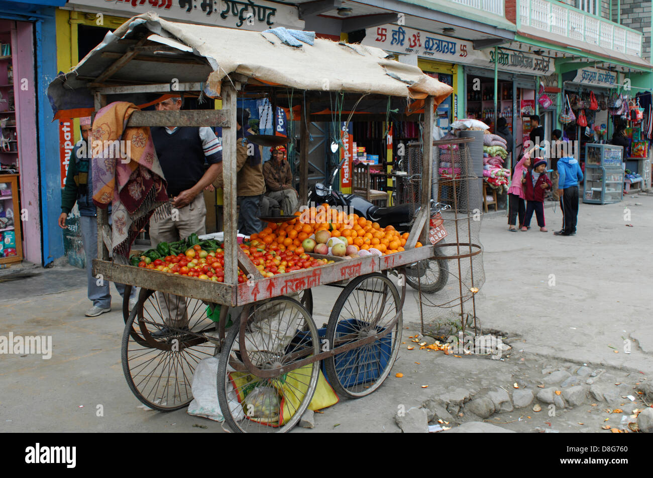 fruit. Mixed fruit for sale in street in Nepal Stock Photo Alamy