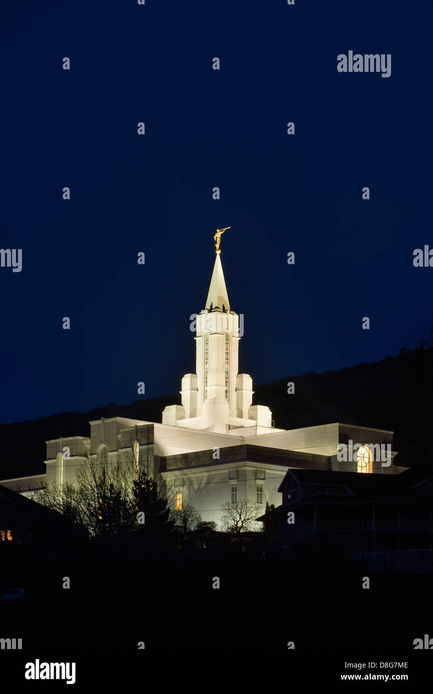 Mormon temple in Bountiful, Utah. Stock Photo