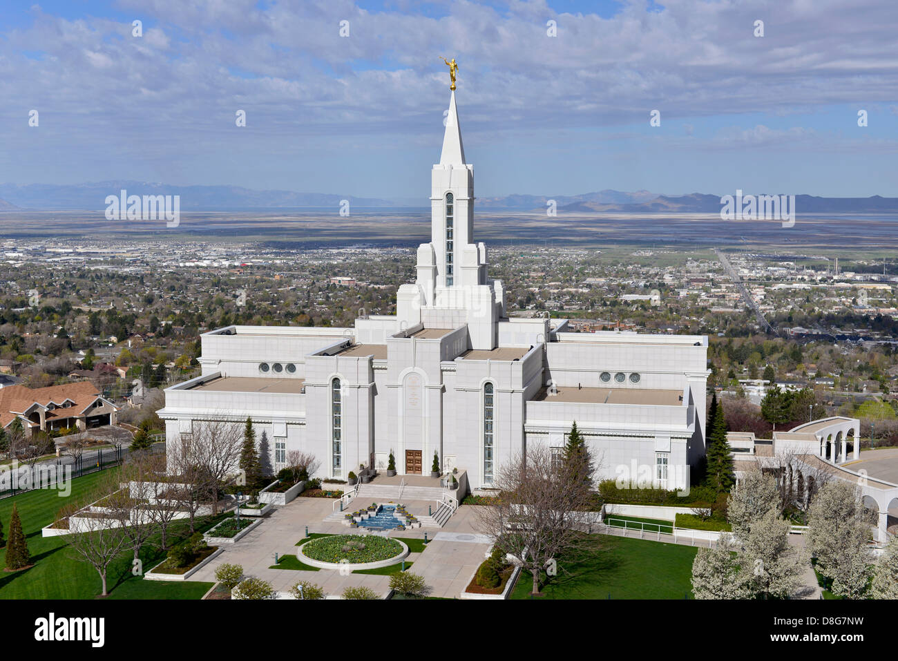 Mormon temple in Bountiful, Utah. Stock Photo